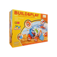 Конструктор дитячий Build&Play "Бульдозер + Вертоліт" HANYE J-101B, 117 елемента Keedo