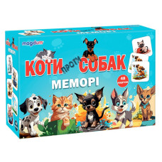 Настільна дитяча гра Мемори «Коти проти собак» ME5032-24, 48 карток  Magdum