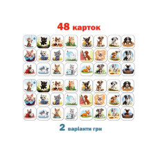 Настільна дитяча гра Мемори «Коти проти собак» ME5032-24, 48 карток  Magdum