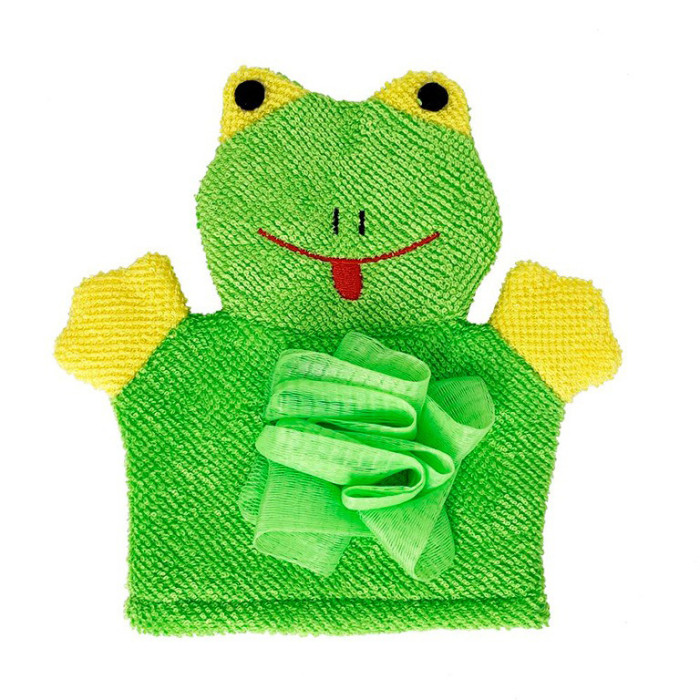 Мочалка-рукавичка для купання малюків MGZ-0911(Green) Жабка Mega Zayka