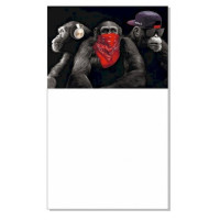 Блокнот з магнітом на холодильник Monkey КТ01032302, 30 аркушів Jumbi