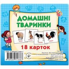 Розвиваючі картки для дітей Домашні тварини J012yD, 18 картинок Jumbi