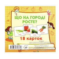 Розвиваючі картки для дітей Що росте на городі J018y, 18 картинок Jumbi