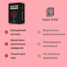 Настільна гра «(Не) п'яні кохані» 0021MG, для пар Memo Games