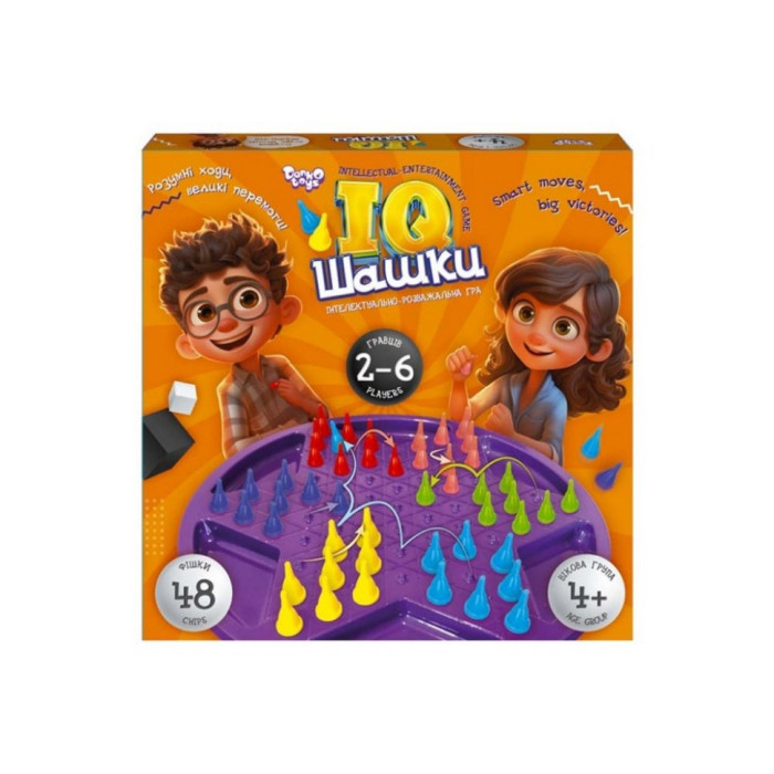Дитяча розвиваюча настільна гра "IQ Шашки" IQCh-01 Укр Danko Toys