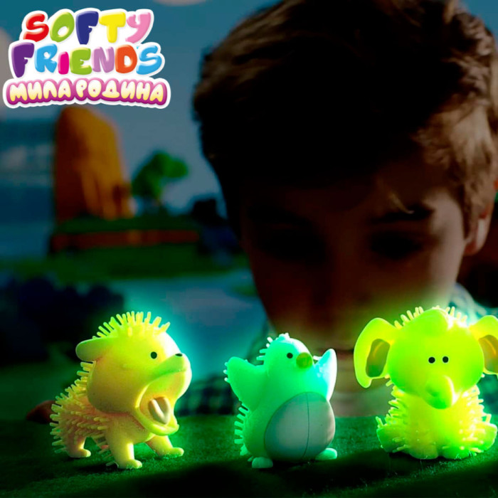 Стретч-іграшка у вигляді тварини Мила сім'я #sbabam 8/SC22 серія "Softy friends" #sbabam