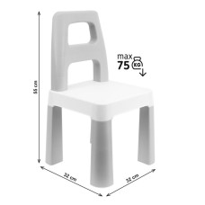 Дитячий стілець "Kids Chair" 0198TXK сірий, до 75 кг Технок