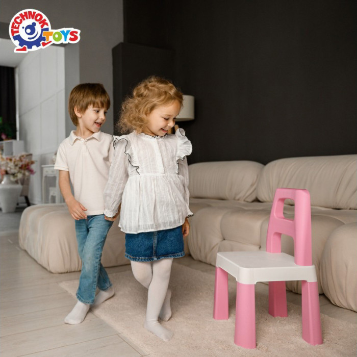 Дитячий стілець "Kids Chair" 0167TXK рожевий, до 75 кг Технок