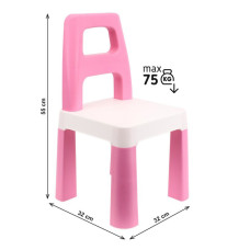 Дитячий стілець "Kids Chair" 0167TXK рожевий, до 75 кг Технок