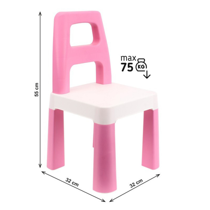 Дитячий стілець "Kids Chair" 0167TXK рожевий, до 75 кг Технок