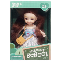 Дитяча лялька "Welcome School" YL605-7/9/10 з сумочкою Синій Bambi
