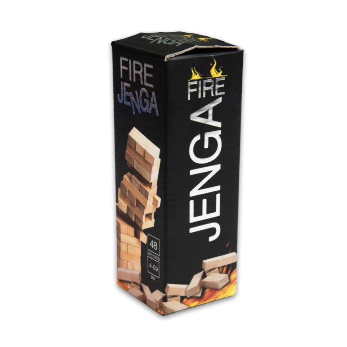 Настільна гра "Fire Jenga" 30848 українською мовою 48 брусків Strateg