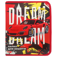 Папка для зошитів на блискавці "Dream sport car"АП-1001-5 Апельсин