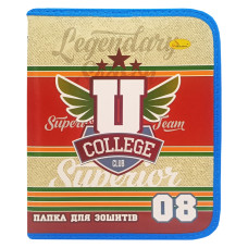 Папка для зошитів на блискавці "Legendary college club"АП-1001-10 Апельсин