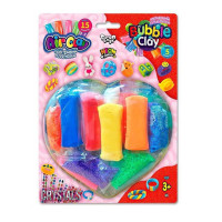 Креативна творчість із пластиліну "Air Clay+Bubble Clay" ARBB-03-01 блістер 15 брикетів Danko Toys