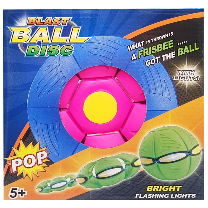 Літаючий трансформерний м'яч «FLAT BALL» FB-001 Рожевий Bambi
