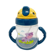 Пляшечка пластикова з ручками MGZ-0322(Blue) 250 мл Mega Zayka