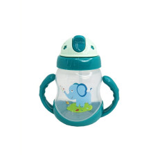 Пляшечка пластикова з ручками MGZ-0322(Green) 250 мл Mega Zayka