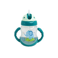 Пляшечка пластикова з ручками MGZ-0322(Green) 250 мл Mega Zayka