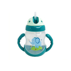 Пляшечка пластикова з ручками MGZ-0322(Green) 250 мл Mega Zayka