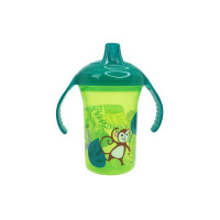 Пляшечка пластикова з ручками "Мавпа" MGZ-0323(Green) 250 мл Mega Zayka