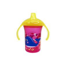 Пляшечка пластикова з ручками "Кит" MGZ-0323(Pink) 250 мл Mega Zayka