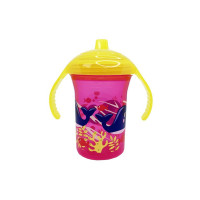 Пляшечка пластикова з ручками "Кит" MGZ-0323(Pink) 250 мл Mega Zayka