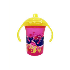 Пляшечка пластикова з ручками "Кит" MGZ-0323(Pink) 250 мл Mega Zayka