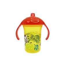 Пляшечка пластикова з ручками "Зебра" MGZ-0323(Yellow) 250 мл Mega Zayka