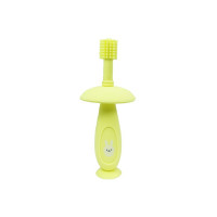 Силіконова зубна щітка Mumlove MGZ-0716(Yellow) з обмежувачем Mega Zayka
