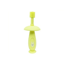 Силіконова зубна щітка Mumlove MGZ-0716(Yellow) з обмежувачем Mega Zayka