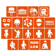 Набір трафаретів для біо-тату "Roblox" Roblox_5x5_18_1 Fresh Tattoo