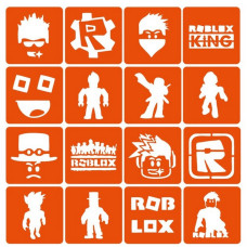 Набір трафаретів для біо-тату "Roblox" Roblox_simple-16 Fresh Tattoo