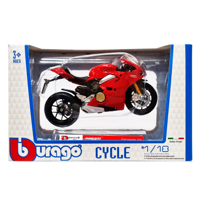 Дитяча модель Мотоцикла "DUCATI Panigale V4" Bburago 18-51030-5 масштаб 1:18 Bburago