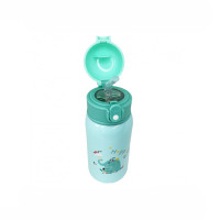 Термос-поїльник з силіконовою трубочкою MGZ-0318(Turquoise) чашкою, в чохлі з ремінцем, 550 мл Megazayka