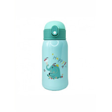 Термос-поїльник з силіконовою трубочкою MGZ-0318(Turquoise) чашкою, в чохлі з ремінцем, 550 мл Megazayka