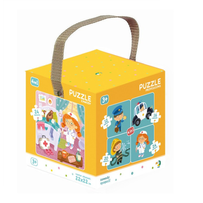 Дитячий пазл "Професії" DoDo 300131, 4в1 DoDo Toys