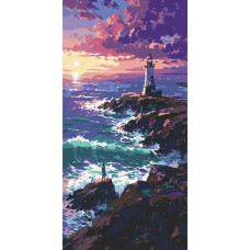 Картина за номерами "Хвилююче море"  11573-AC 40х80 см Art Craft