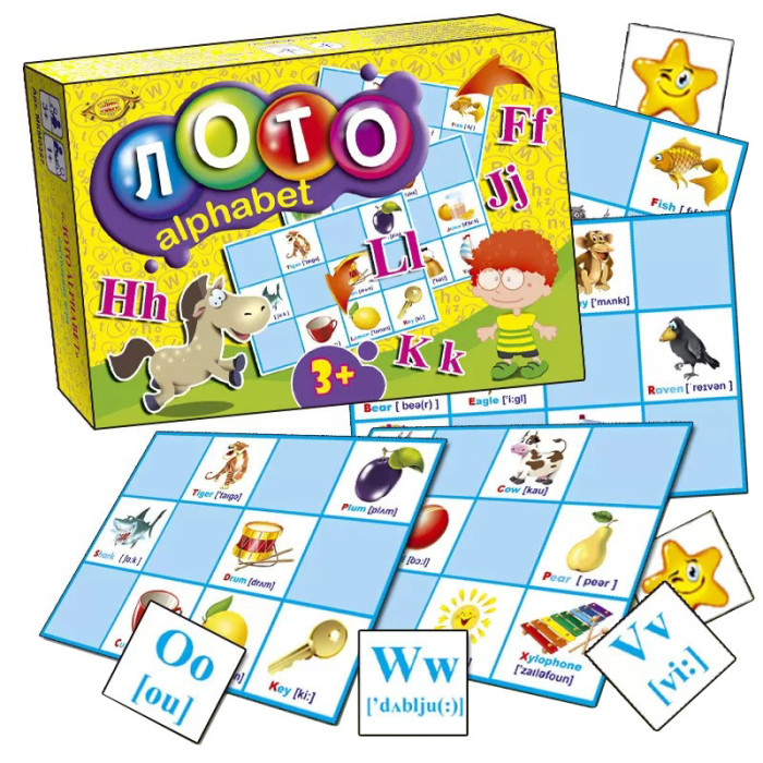 Настільна розвиваюча гра "Лото ALPHABET" MKM0327 англ. мовою Мастер