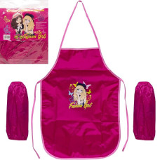 Фартух дитячий з нарукавниками для дівчаток CR5530(Pink) 54х37 см (91392) COLOR-IT
