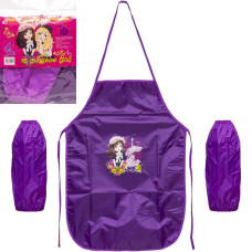 Фартух дитячий з нарукавниками для дівчаток CR5530(Violet) 54х37 см (91392) COLOR-IT
