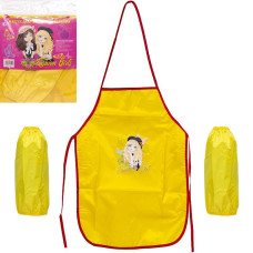 Фартух дитячий з нарукавниками для дівчаток CR5530(Yellow) 54х37 см (91392) COLOR-IT