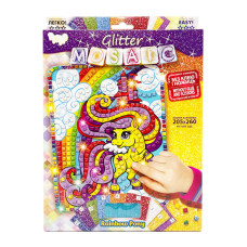 Креативна творчість "Блискуча мозаїка: Rainbow Pony"БМ-02-04, 20.6х26 см Danko Toys