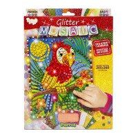 Креативна творчість "Блискуча мозаїка: Parrot"БМ-02-06, 20.6х26 см Danko Toys