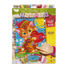 Креативна творчість "Блискуча мозаїка: Kitten"БМ-02-02, 20.6х26 см Danko Toys