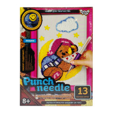 Набір для творчості "Punch Needle: Ведмедик на місяці" PN-01-09 килимова вишивка Danko Toys