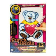 Набір для творчості: коврова вишивка Punch Needle "Ведмедик блакитний" PN-01-06 Danko Toys